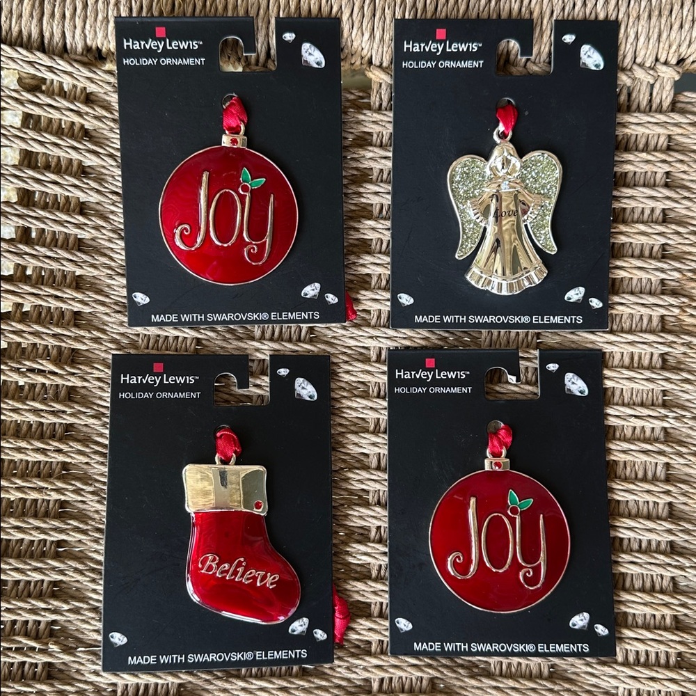 NWT Harvey Lewis Holiday Ornaments
